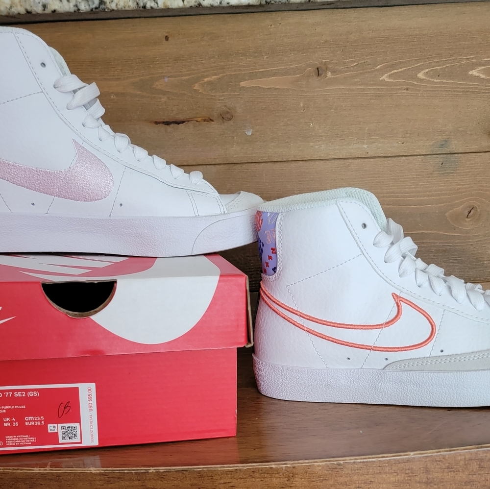 Nike blazers worn 1x....size 4.5 youth.. or fits 6 in womens